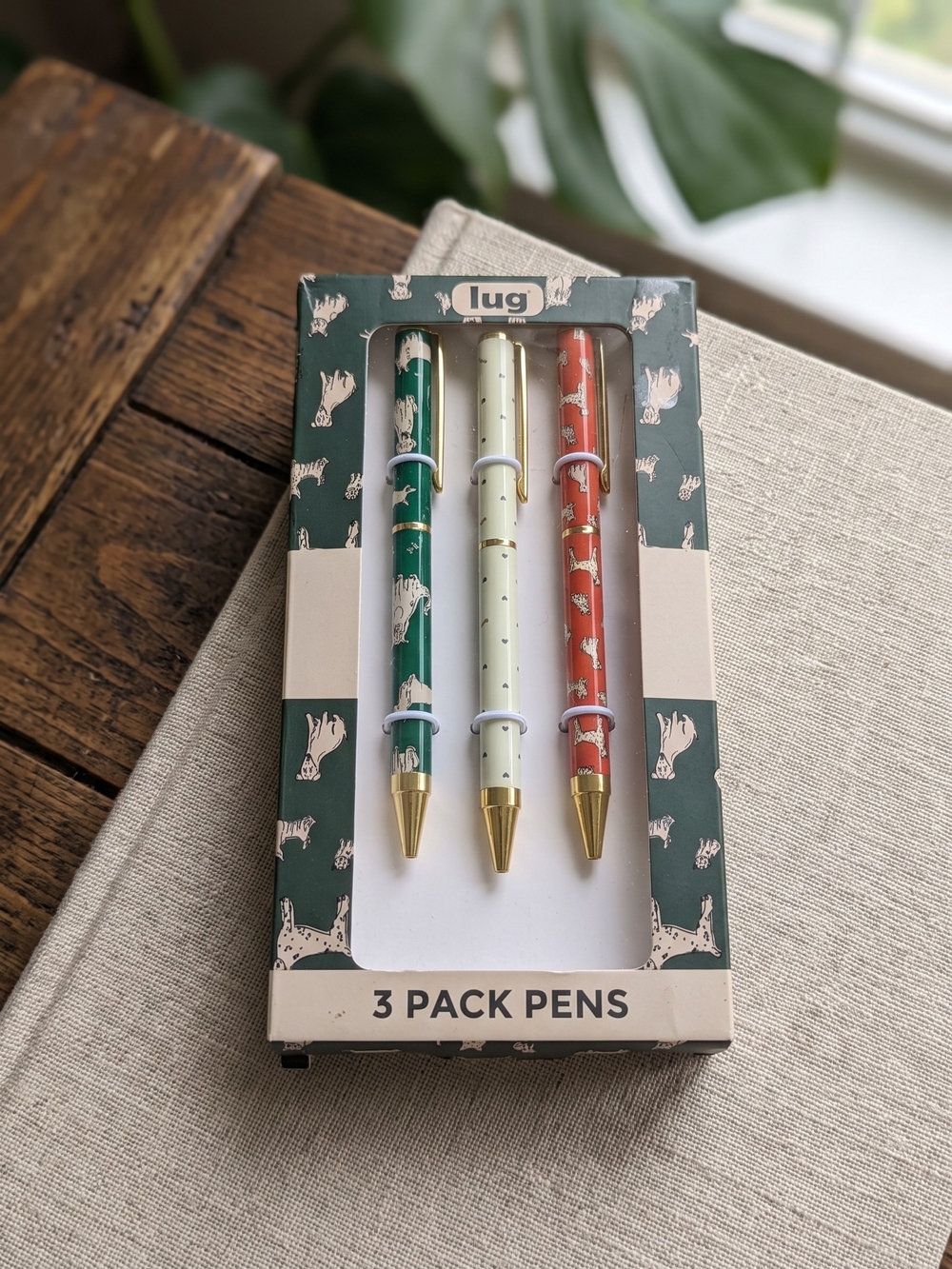 Lug Woof Green Dog Pen Set NIP Preppy Whimsigoth Dark Academia Desk Stationery